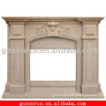 yellow color outdoor stone fireplace